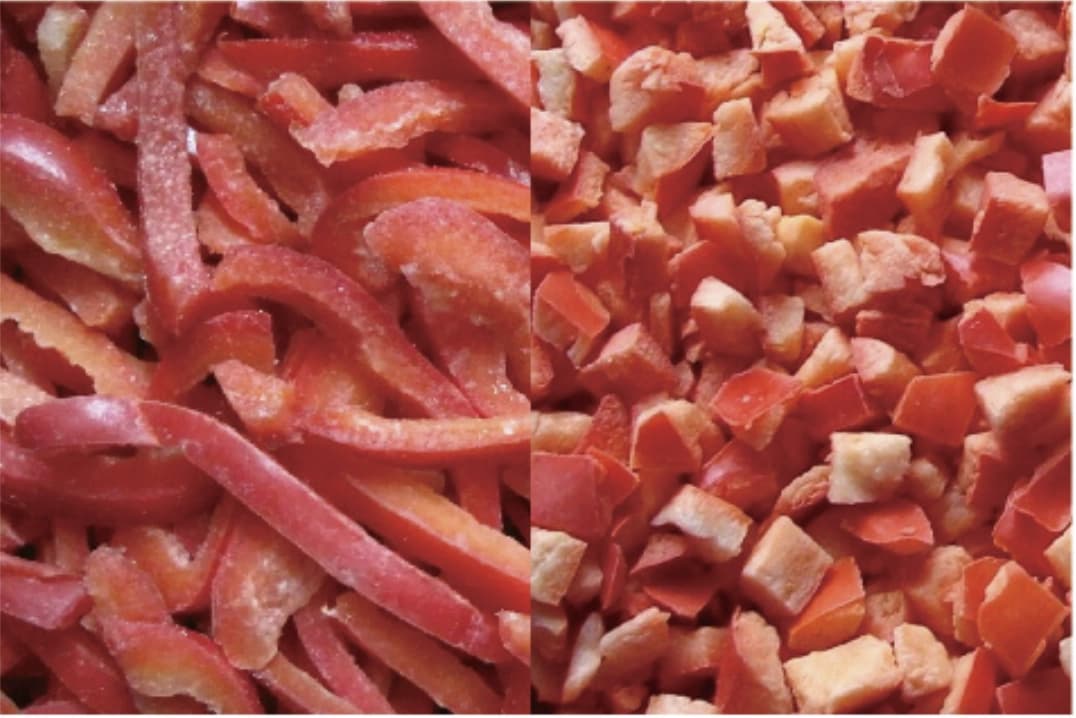 FROZEN SHREDDED RED CHILI PEPPERS/DICED